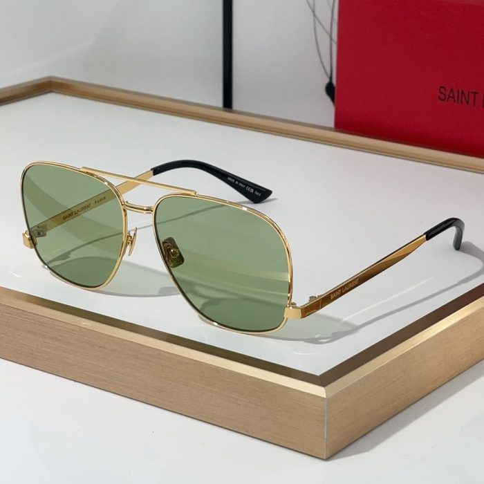 Saint Laurent YSL Metal Oval Sunglasses Top Quality(Perfect Replica) - Image 2