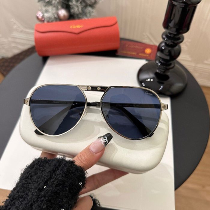 Cartier Metal irregular Line Sunglasses Top quality (Perfect Replica)