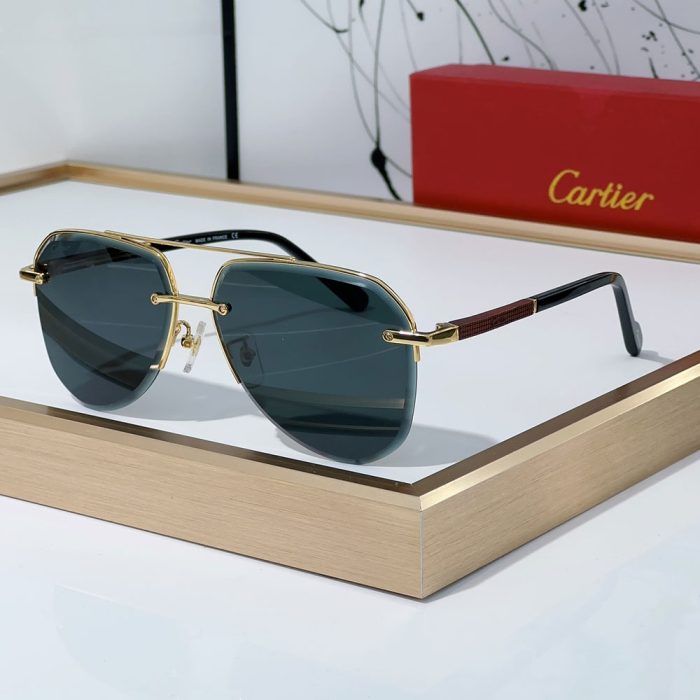 Cartier Color Matching Metal irregularity Sunglasses Top quality (Perfect Replica) - Image 6