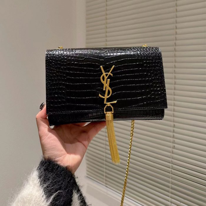 Saint Laurent YSL Kate Tassel Crocodile Leather Bag (Perfect Replica)