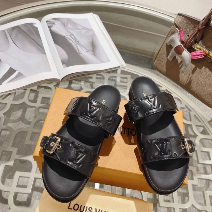 Louis Vuitton LV Bom Dia Fashion Flat Flip-flops Slide Sandal (Perfect Replica) - Image 3