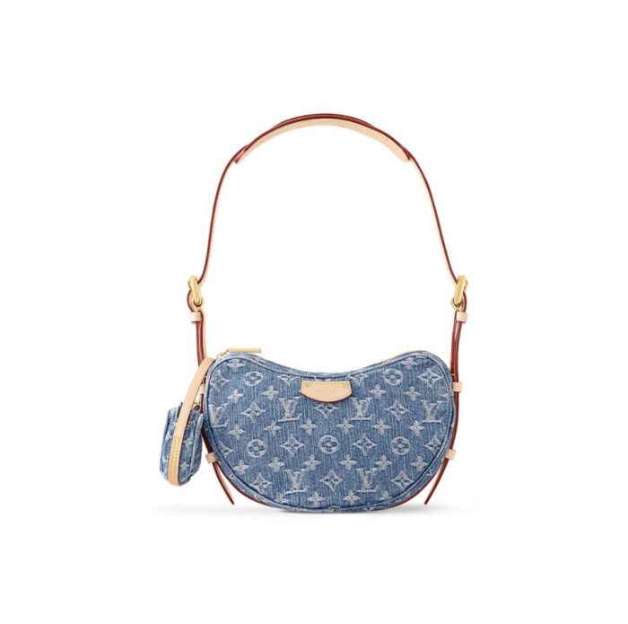 Louis Vuitton LV CROISSANT Denim Handbag(Perfect Replica)