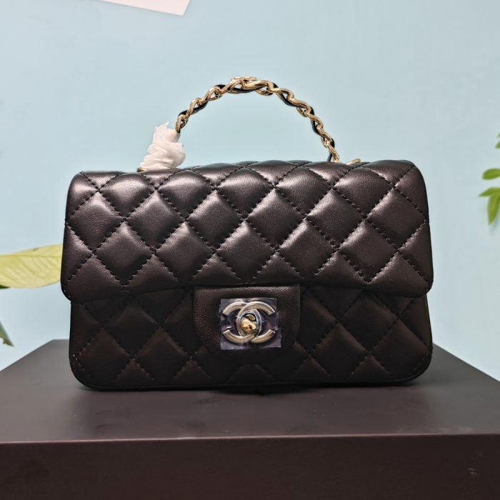 Chanel bag with handle and flap bags (Perfect Replica)