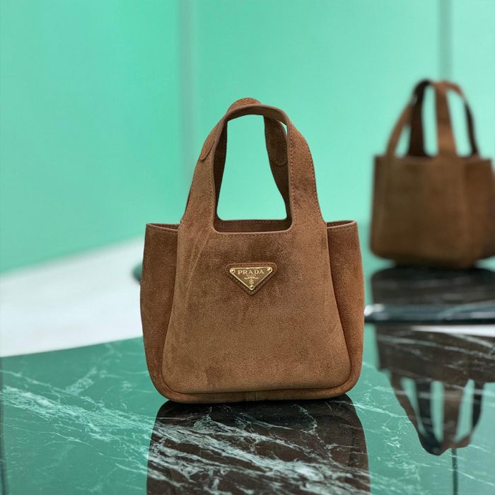 Prada mini suede tote bag 10A quality 1BA349(Replica)