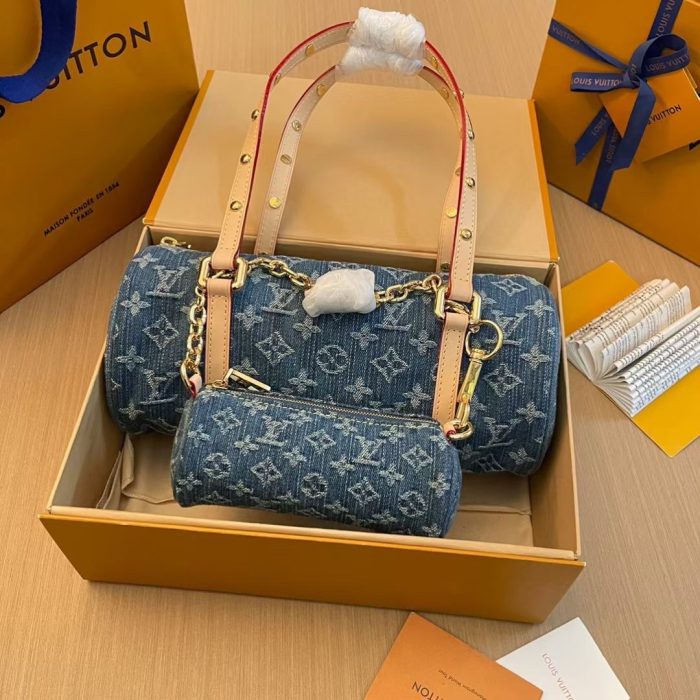 Louis Vuitton LV PAPILLON Denim Handbag(Perfect Replica) - Image 2