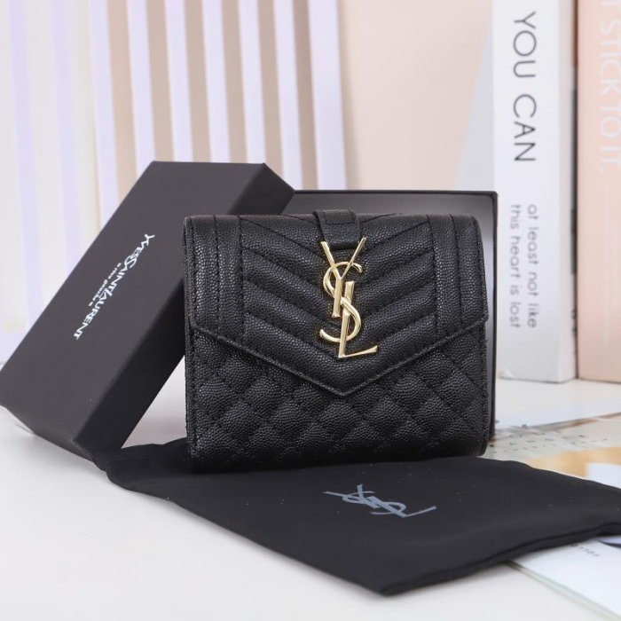 Saint Laurent YSL Grained Leather Wallet (Perfect Replica)