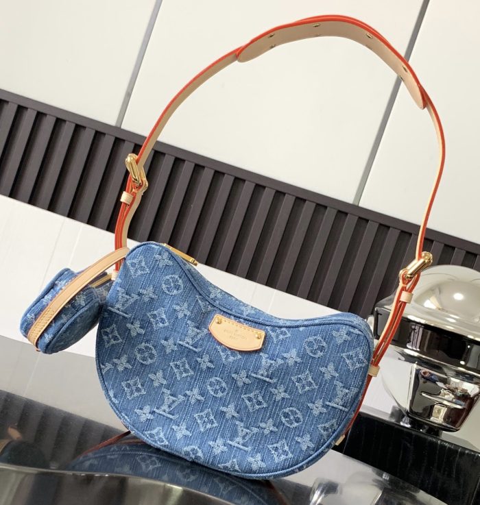 Louis Vuitton LV CROISSANT Denim Handbag(Perfect Replica) - Image 3