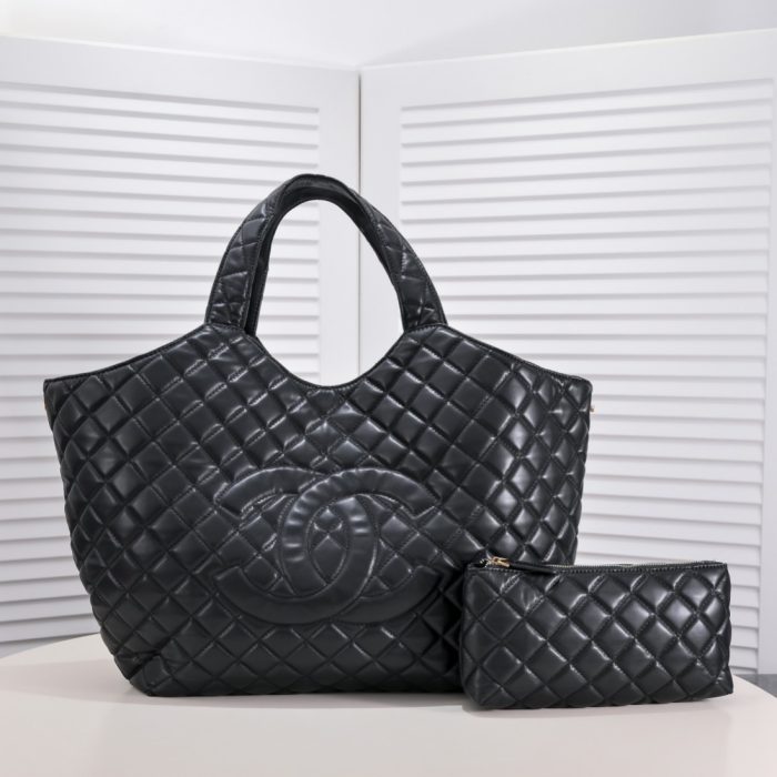 Chanel Leather&Canvas Tote Shoulder Handbag(Perfect Replica)