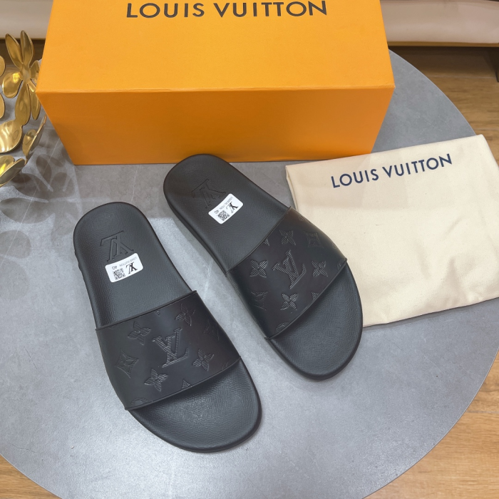 Louis Vuitton LV Rubber Fashion Plaid Flip-flops Slide Sandal (Perfect Replica) - Image 6