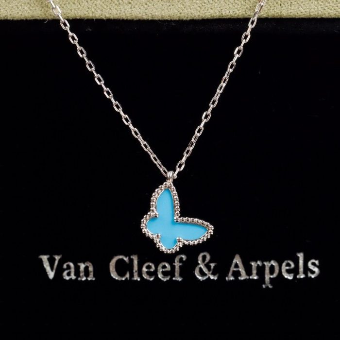 Van Cleef&Arpels VCA turquoise butterfly Necklace - Image 2