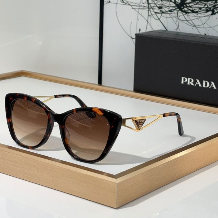 Prada Mirror leg Hollowed Out Stereoscopic Logo sunglasses Top quality (Perfect Replica) - Image 4