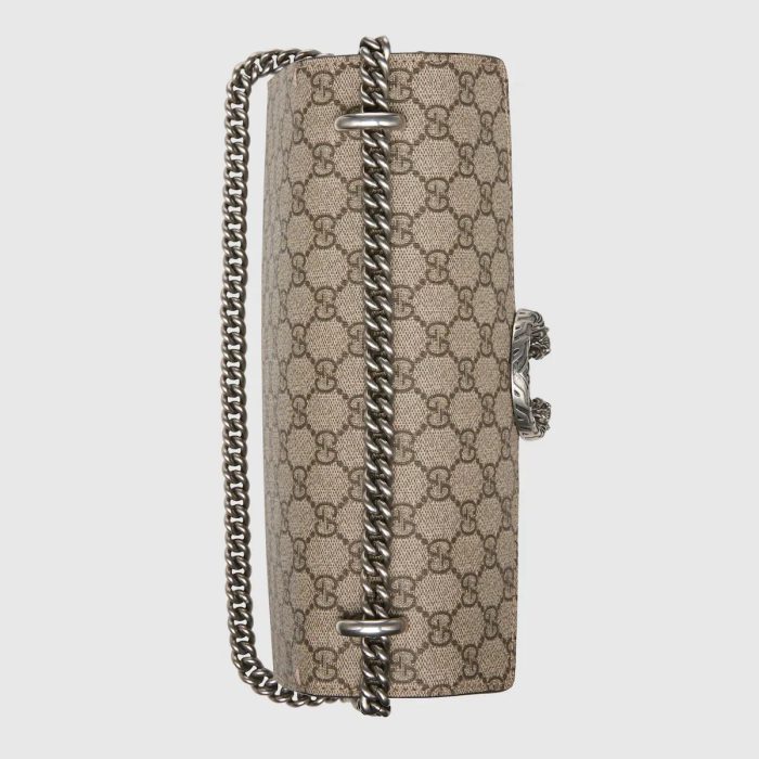 Gucci DIONYSUS GG Supreme Small Shoulder Bag With Beige - Image 3