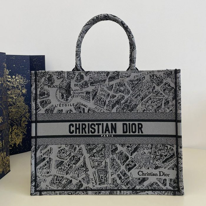 DIOR Book Tote Paris Map Bags(Perfect Replica) - Image 6