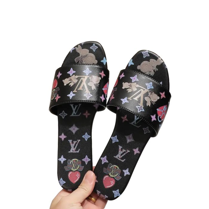 Louis Vuitton LV Cute Bunny Flats Slide Sandal (Perfect Replica) - Image 2