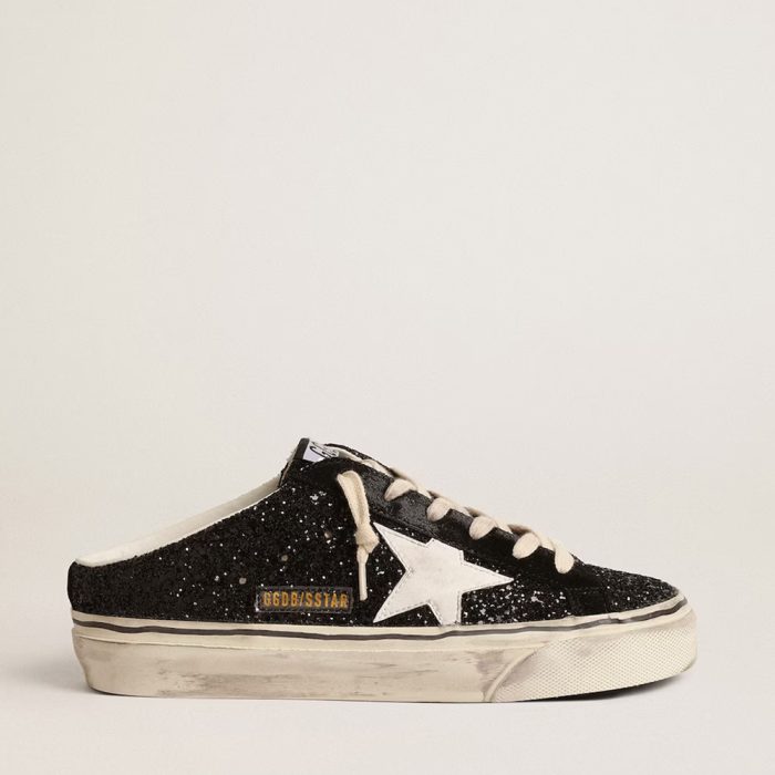 Gloden Goose Superstar Sabots Leather with Suede Star Patterns (Perfect Replica) - Image 3