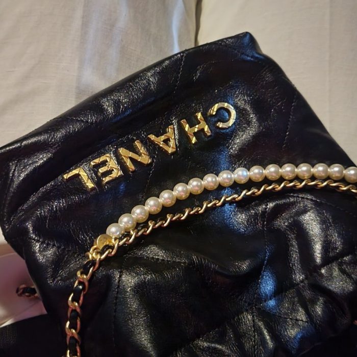 CHANEL Mini 23S Shiny Calfskin with Pearl Handbag AS3980(Perfect Replica) - Image 6