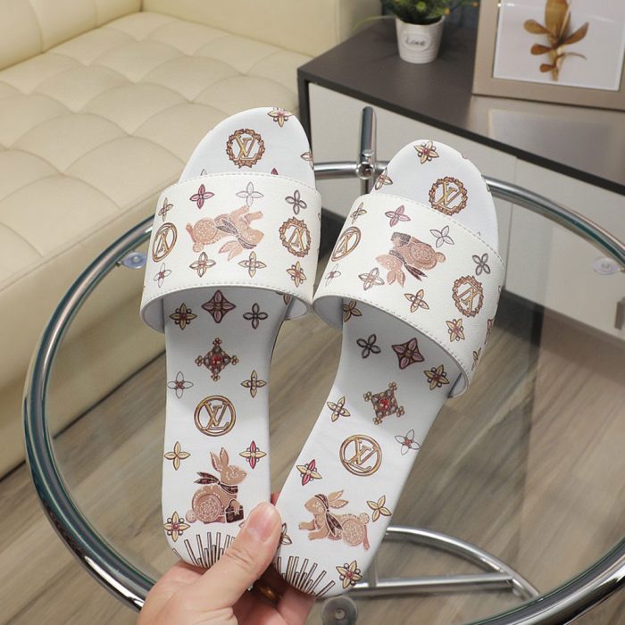 Louis Vuitton LV Cute Bunny Flats Slide Sandal (Perfect Replica) - Image 3