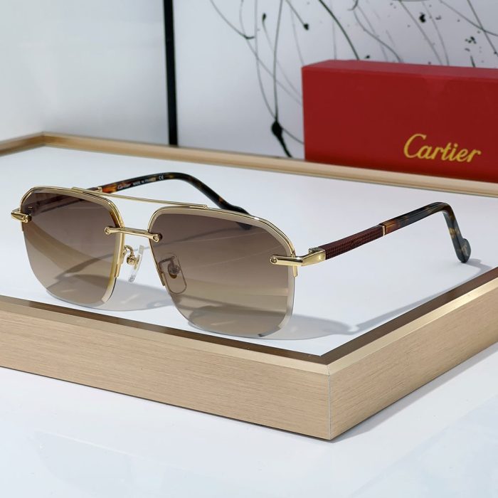 Cartier Metal Color Matching Mirror Legs Sunglasses Top quality (Perfect Replica) - Image 4