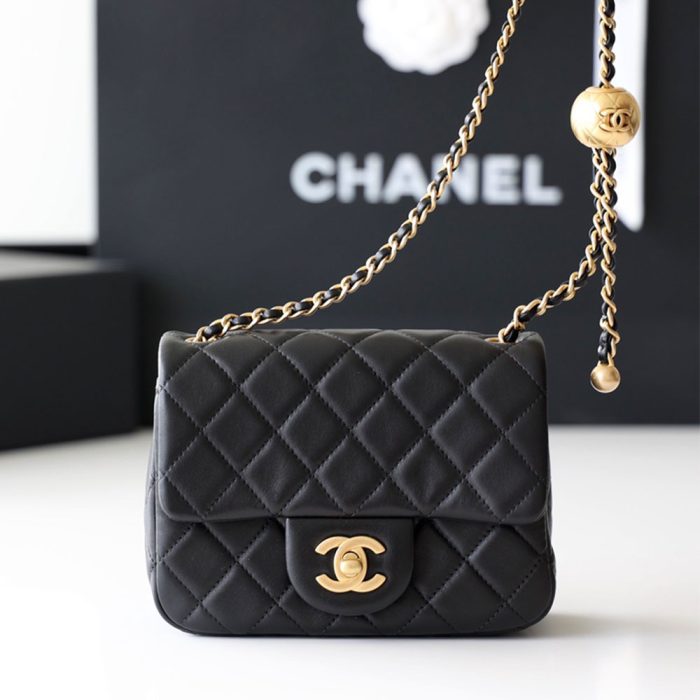 Chanel CF Calfskin Golden Ball 17CM