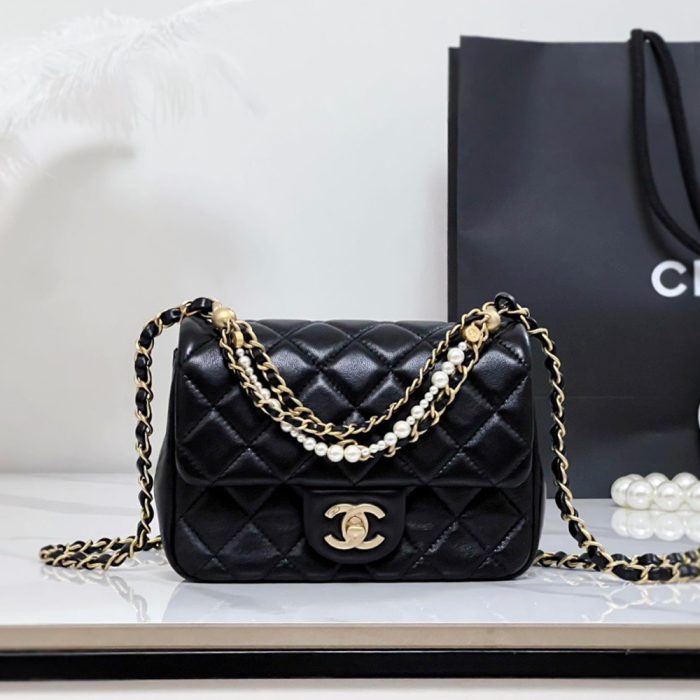 Chanel 24P Mini Square Black (Replica) - Image 2