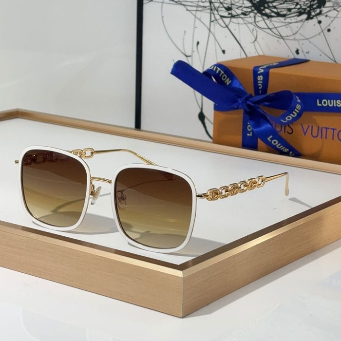 Louis Vuitton LV Mirror Leg Hollowed Out Logo sunglasses Top quality (Perfect Replica) - Image 3