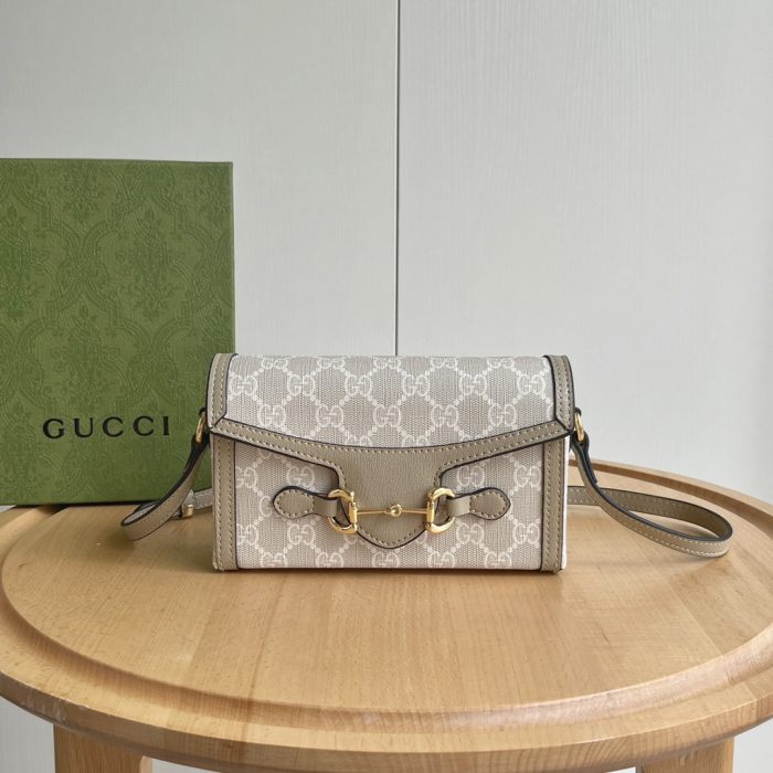 Gucci Horsebit 1955 Canva&Leather Shoulder Bag(Perfect Replica) - Image 3