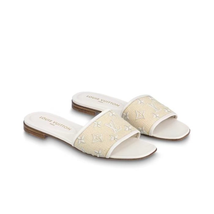 Louis Vuitton LV Fabric Flat Flip-flops Slide Sandal (Perfect Replica) - Image 2