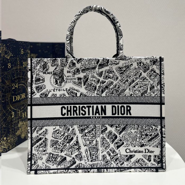 DIOR Book Tote Paris Map Bags(Perfect Replica) - Image 8