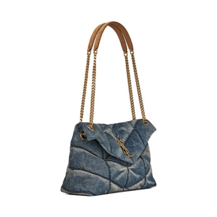 SAINT LAURENT YSL Loulou Puffer Denim Leather Bag(Perfect Replica) - Image 2