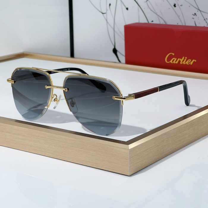 Cartier Color Matching Metal irregularity Sunglasses Top quality (Perfect Replica)