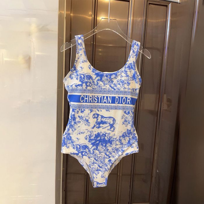 Dior Animal Print One-piece Swimsuit Swimwear(Perfect Replica) - Image 3