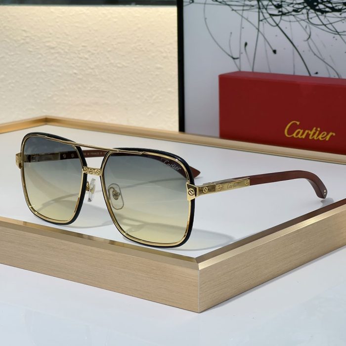 Cartier Metal Side Color Matching Aviator Sunglasses Top quality (Perfect Replica) - Image 5