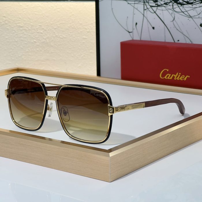 Cartier Metal Side Color Matching Aviator Sunglasses Top quality (Perfect Replica) - Image 4