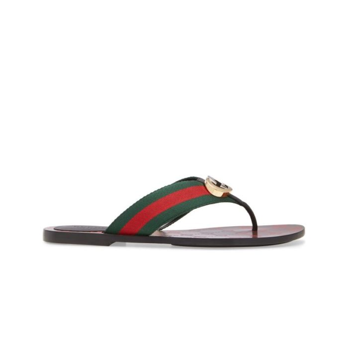 Gucci GG THONG WEB SANDAL Flip Flop Slide 612138 (Perfect Replica) - Image 3