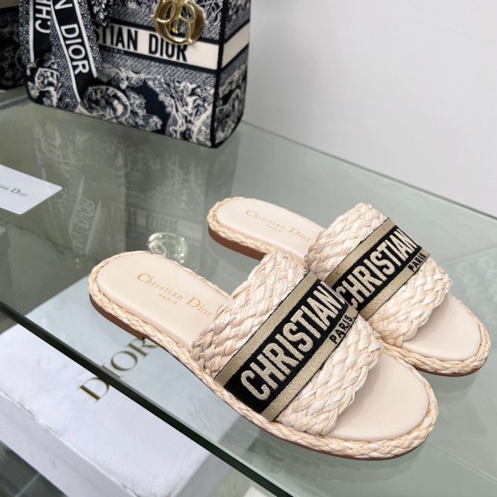 Dior knit Word Comfortable Fashion Flip-flops Slide Sandal (Perfect Replica) - Image 3