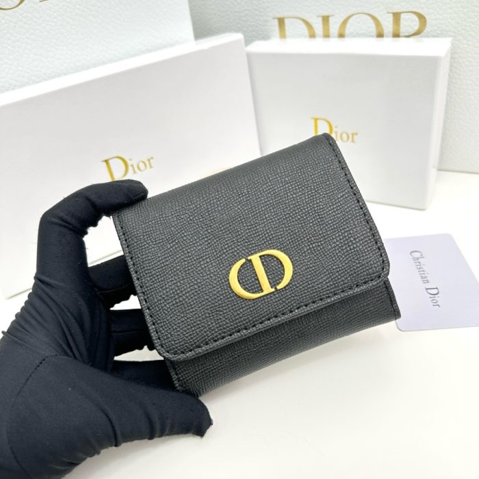 Dior Montaigne Lotus Folding Wallet(Perfect Replica)