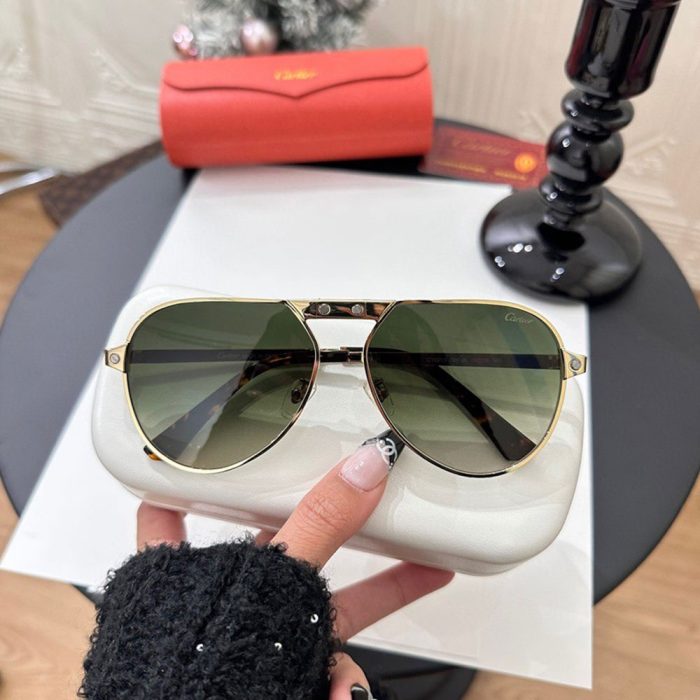 Cartier Metal irregular Line Sunglasses Top quality (Perfect Replica) - Image 5