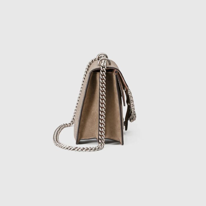 Gucci DIONYSUS GG Supreme Small Shoulder Bag With Beige - Image 4