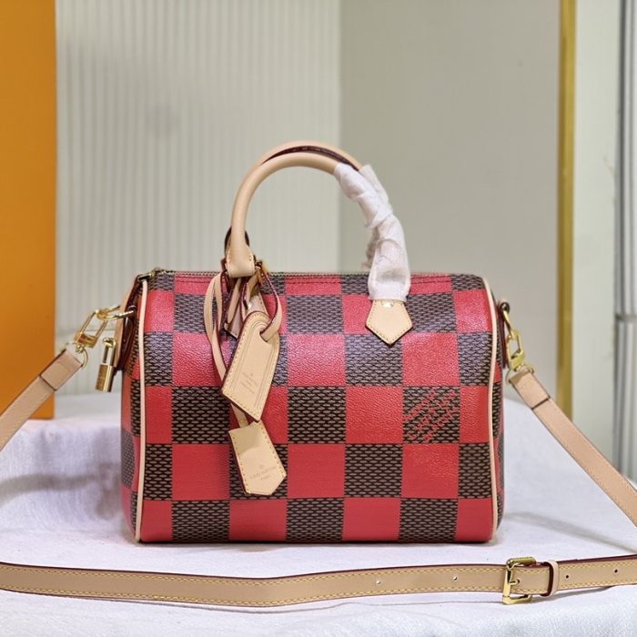 Louis Vuitton LV Speedy 25 Checkerboard Shoulder Bag Handbag (Perfect Replica) - Image 5