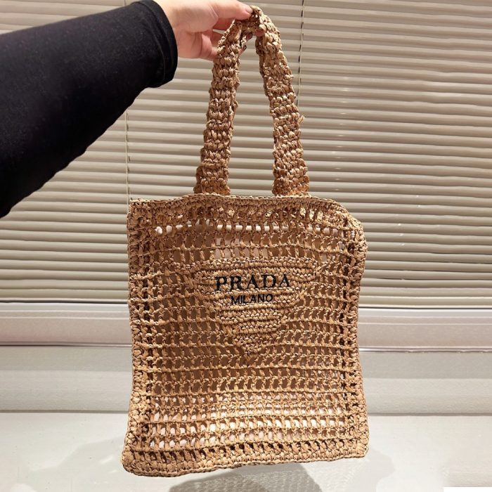 Prada Grass Woven Shoulder Bag Handbag(Perfect Replica) - Image 4