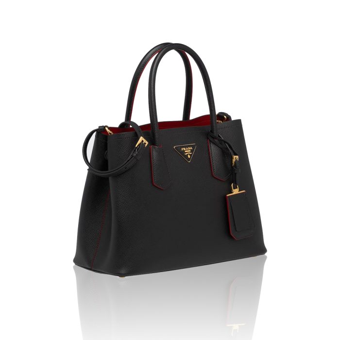 Prada Double Saffiano Leather Mini Handbag (Perfect Replica)