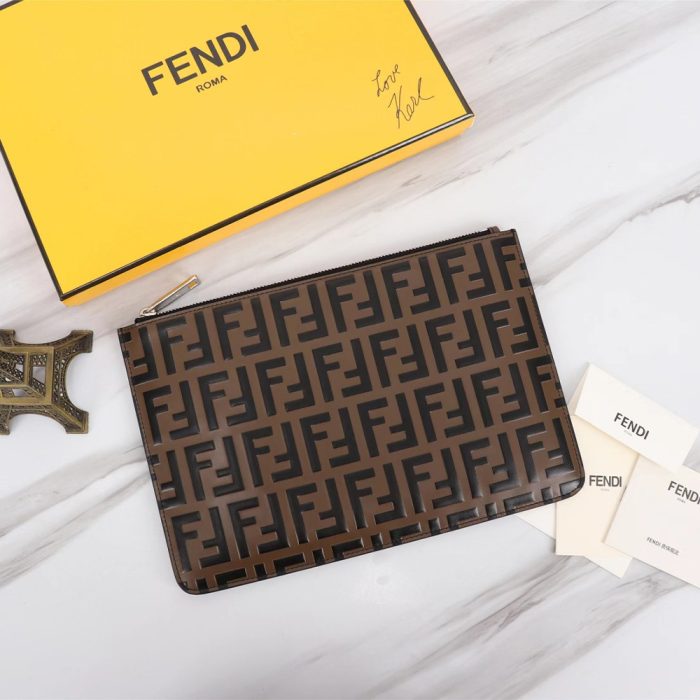 FENDI Printed Canvas Clutch (Perfect Replica) - Image 6