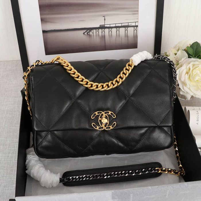 CHANEL 19 Flap Bag Small&Medium Chain Strap Shoulder Bag (Perfect Replica) - Image 3