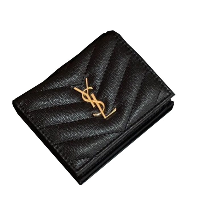 Saint Laurent YSL Monogram Caviar Leather Wallet (Perfect Replica) - Image 2