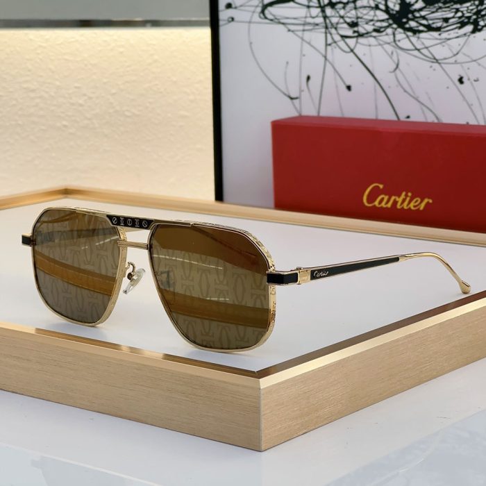 Cartier Metal Mirror Leg Logo Sunglasses Top quality (Perfect Replica)