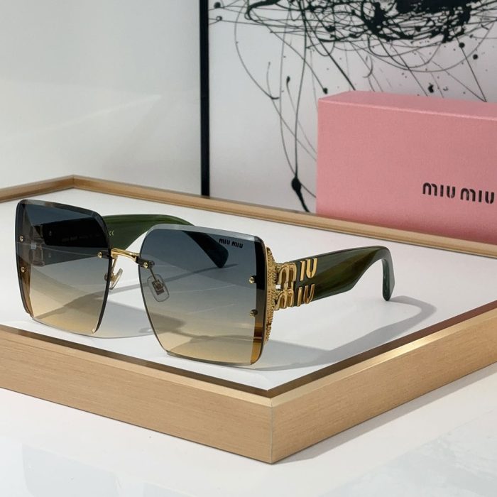 MIU MIU Mirror leg Logo Decoration Sunglasses Top quality (Perfect Replica)