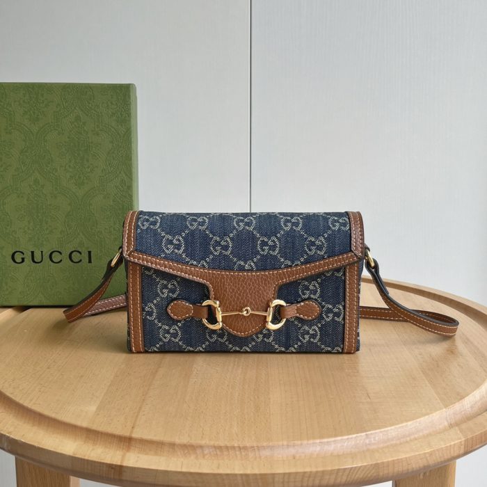 Gucci Horsebit 1955 Canva&Leather Shoulder Bag(Perfect Replica) - Image 4