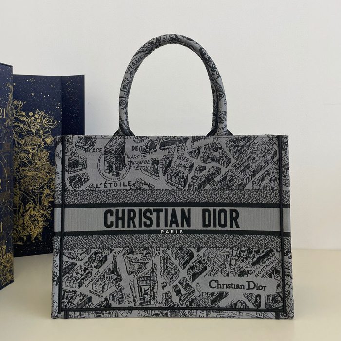 DIOR Book Tote Paris Map Bags(Perfect Replica) - Image 5