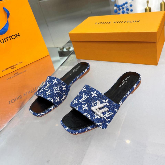 Louis Vuitton LV Flat Flat Flip-flops Slide Sandal (Perfect Replica) - Image 3