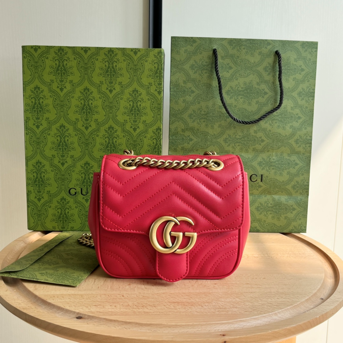 Gucci Marmont GG Leather Shoulder Bag(Perfect Replica) - Image 5